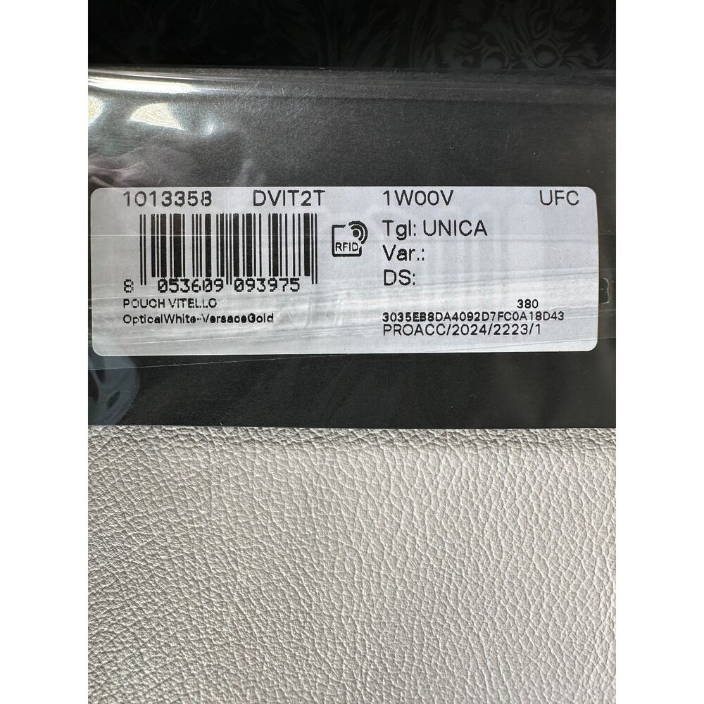 NWT Versace White Gold Medusa Leather Wristlet Clutch Bag 100% Authentic $850 - Picture 12 of 12